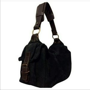 Sundance Black Suede Bag, Beautiful and butter soft. Small outer pocket.